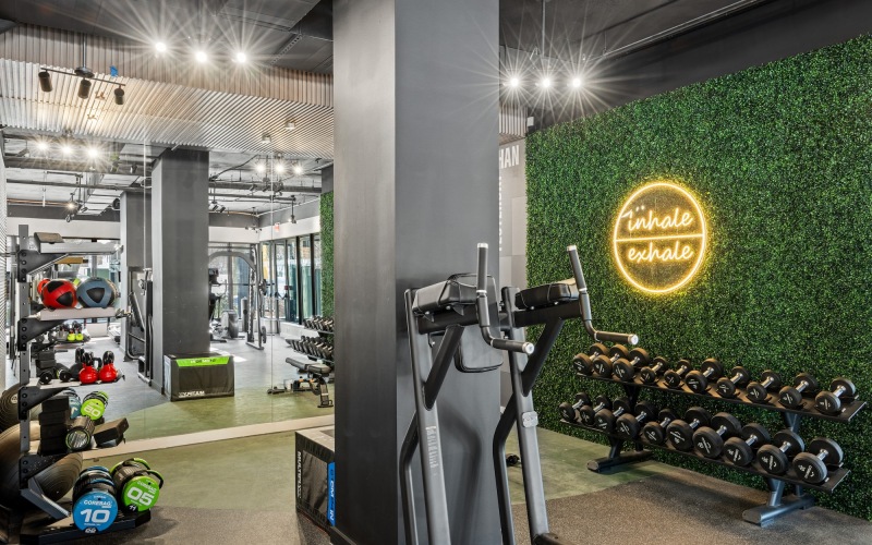 Open and well-lit fitness center